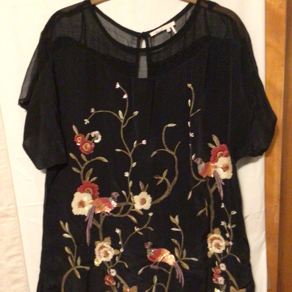 Floret SZ M Sequins and embroidery in front Sz M